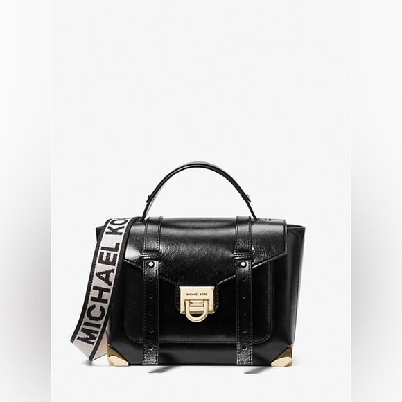 NWT-Michael Kors Manhattan Medium Patent Satchel - Picture 1 of 10